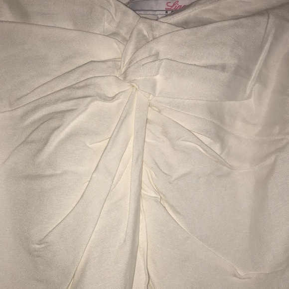 🤍LINEA DONNA🤍FRONT KNOT LINEN PENCIL SKIRT🤍 - Picture 4 of 8